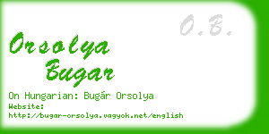 orsolya bugar business card